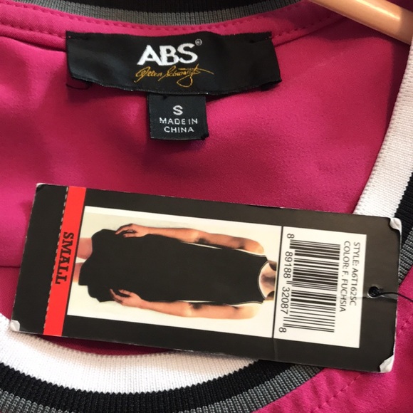 Sleeveless fuchsia dress by ABS Allen Schwartz size S - Picture 4 of 5